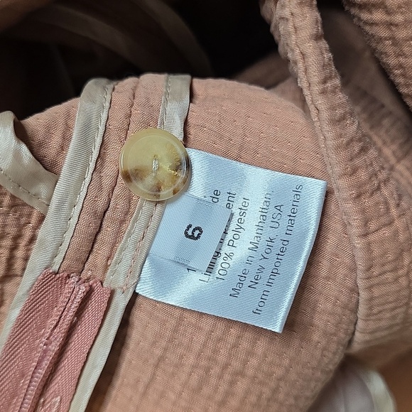 Rachel Comey Mauve Rose Seersucker Texture Side Zip Preppy Wide-Leg Cropped 6 - Picture 5 of 13